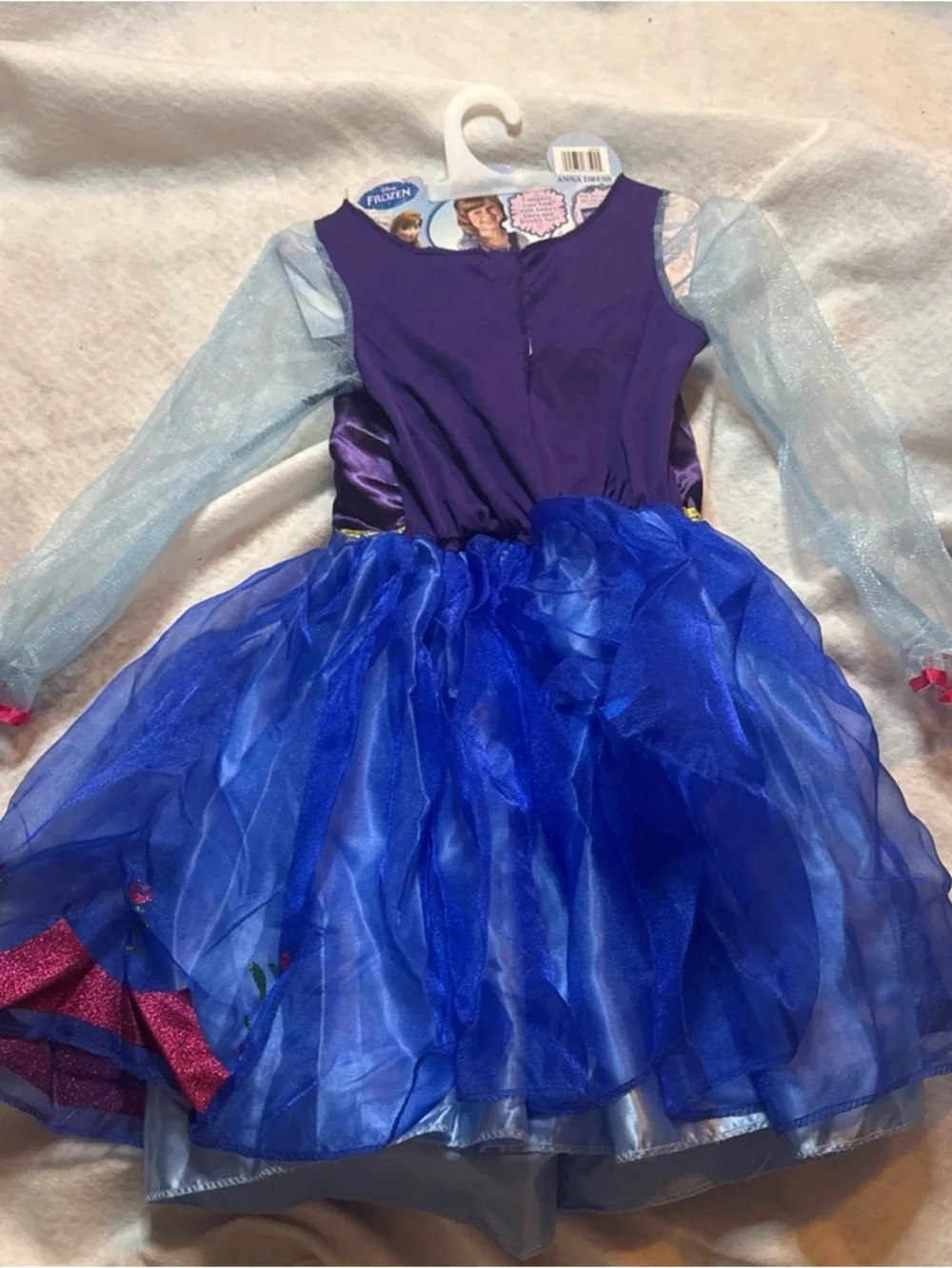 Disney Anna Purple, Blue & Gold Girls Costume Dress - Picture 4 of 4